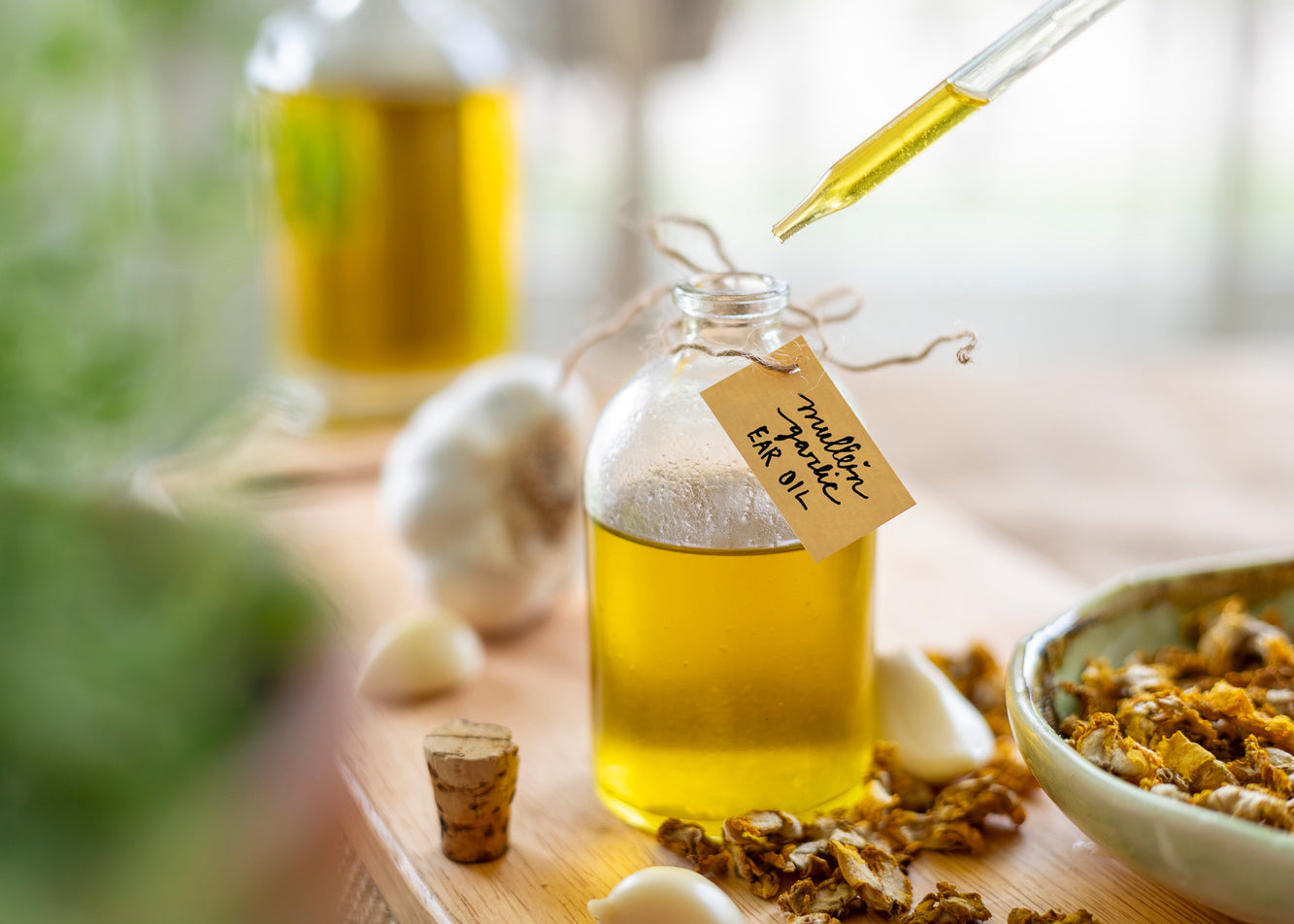 Have an Ear Infection?  Try This Mullein Garlic Ear Oil